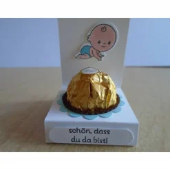 Gastgeschenk zur Taufe Junge Geburt Baby Goodies Tischdekoration Goodie Deko Dekoration Oma Patentante Patenonkel