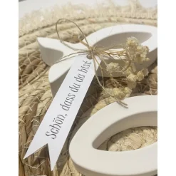 Gastgeschenke / Fische - Taufe - Kommunion - Konfirmation - Firmung - „Schön, dass du da bist“ - handgefertigt, Deko