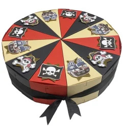 Gastgeschenk-Torte mit Piratenmotiv – wahlweise 12 oder 24 Stück – individuell personalisierbar