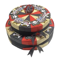 Gastgeschenk-Torte mit Piratenmotiv – wahlweise 12 oder 24 Stück – individuell personalisierbar