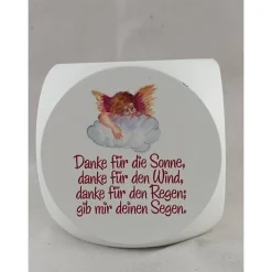 Gebetswürfel „Engelgebete“ weiß lackiert bemalt 6 cm.Taufgeschenk,Christliche Geschenk