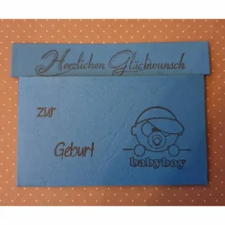 Geburt - Junge - Gutscheinverpackung