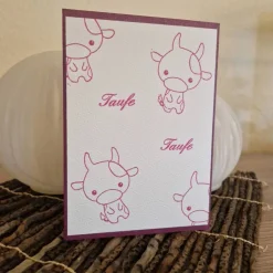Geburt / süße Kuh / Baby / Flasche / Geschenkidee / Babykarte