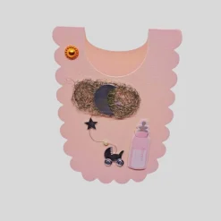 Geburt Glückwunschkarte  Baby-Latz-Design  Rosa