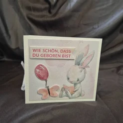 Geburtsbüchlein / Geburt / süßer Hase / Geschenk zur Geburt / Erinnerungsstück / Schmetterling / Baby