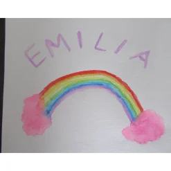 Geburtsbild Regenbogen personalisiert mit Namen