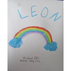 Geburtsbild Regenbogen personalisiert mit Namen