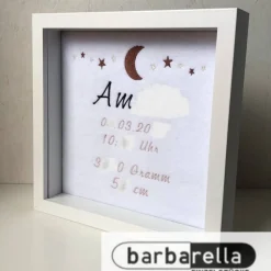 Geburtsdaten im Bilderrahmen