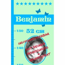 Geburtsdaten Messlatte: Reh - mint blau