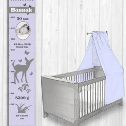 Geburtsdaten Messlatte: Reh - lila grau