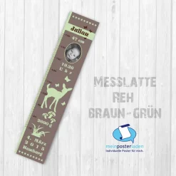 Geburtsdaten Messlatte: Reh - braun grün