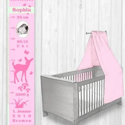 Geburtsdaten Messlatte: Reh - rosa mint