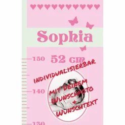 Geburtsdaten Messlatte: Reh - rosa mint