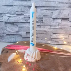 Geburtskerze personalisiert – Geschenk zur Geburt für Jungen & Mädchen