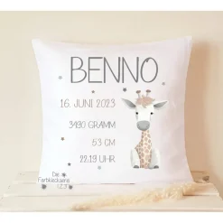Geburtskissen Namen Geburtsdaten Kissen Geschenk Geburt Taufe Löwe