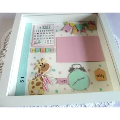 Geburtsrahmen/Geschenk zur Geburt/Taufe, Bilderrahmen für ein Mädchen, personalisiert mit den Geburtsdaten