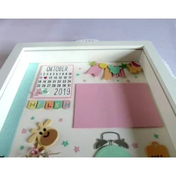 Geburtsrahmen/Geschenk zur Geburt/Taufe, Bilderrahmen für ein Mädchen, personalisiert mit den Geburtsdaten