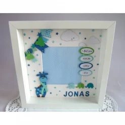 Geburtsrahmen/Geschenk zur Geburt/Taufe, Bilderrahmen personalisiert/individualisierbar mit den Geburtsdaten