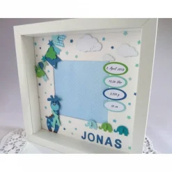 Geburtsrahmen/Geschenk zur Geburt/Taufe, Bilderrahmen personalisiert/individualisierbar mit den Geburtsdaten