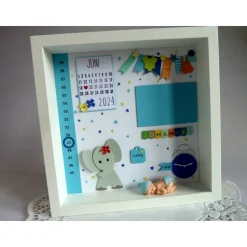 Geburtsrahmen/Geschenk zur Geburt/Taufe, für einen Jungen, Bilderrahmen personalisiert mit den Geburtsdaten