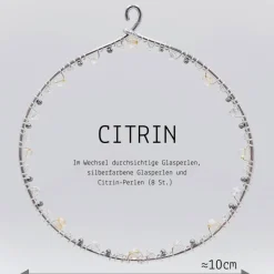 Geburtsstein November - Fensterdeko mit Heilstein Citrin - Karte zum Geburtstag oder zur Geburt