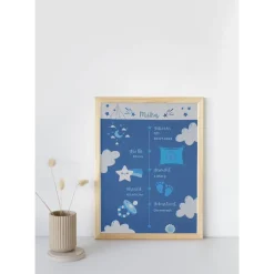 Geburtstafel A4 | Geburtsdaten Poster | Geburtsposter | Geburtsanzeige | personalisiertes Geschenk Geburt