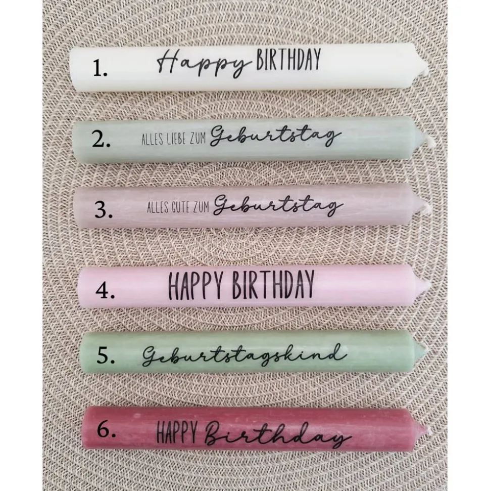 Geburtstag Geburtstagsgeschenk Häuser / Lichthäuser Kerzenhalter rund Stabkerze Kerzenbox Holzbox Mitbringsel