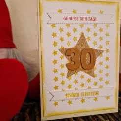 Geburtstagkarte / 30ter Geburtstag / Geburtstagsgeschenk / Geburtstagskarte mit Sternen / Geburtstagskarte mit Sterne