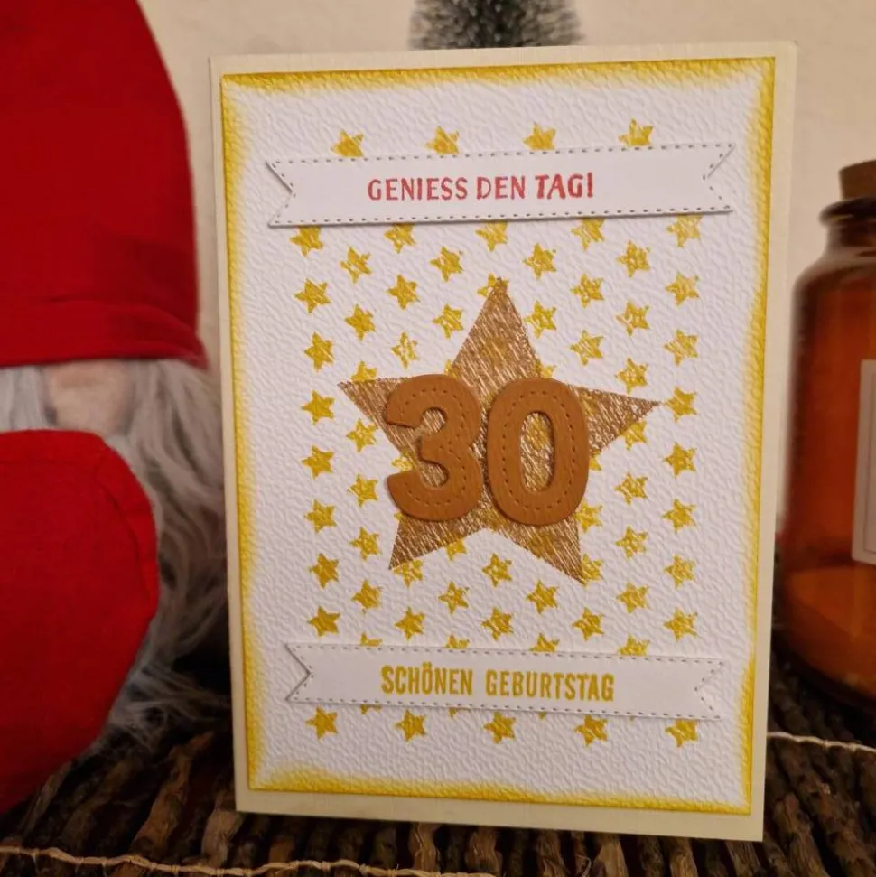 Geburtstagkarte / 30ter Geburtstag / Geburtstagsgeschenk / Geburtstagskarte mit Sternen / Geburtstagskarte mit Sterne
