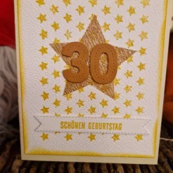 Geburtstagkarte / 30ter Geburtstag / Geburtstagsgeschenk / Geburtstagskarte mit Sternen / Geburtstagskarte mit Sterne