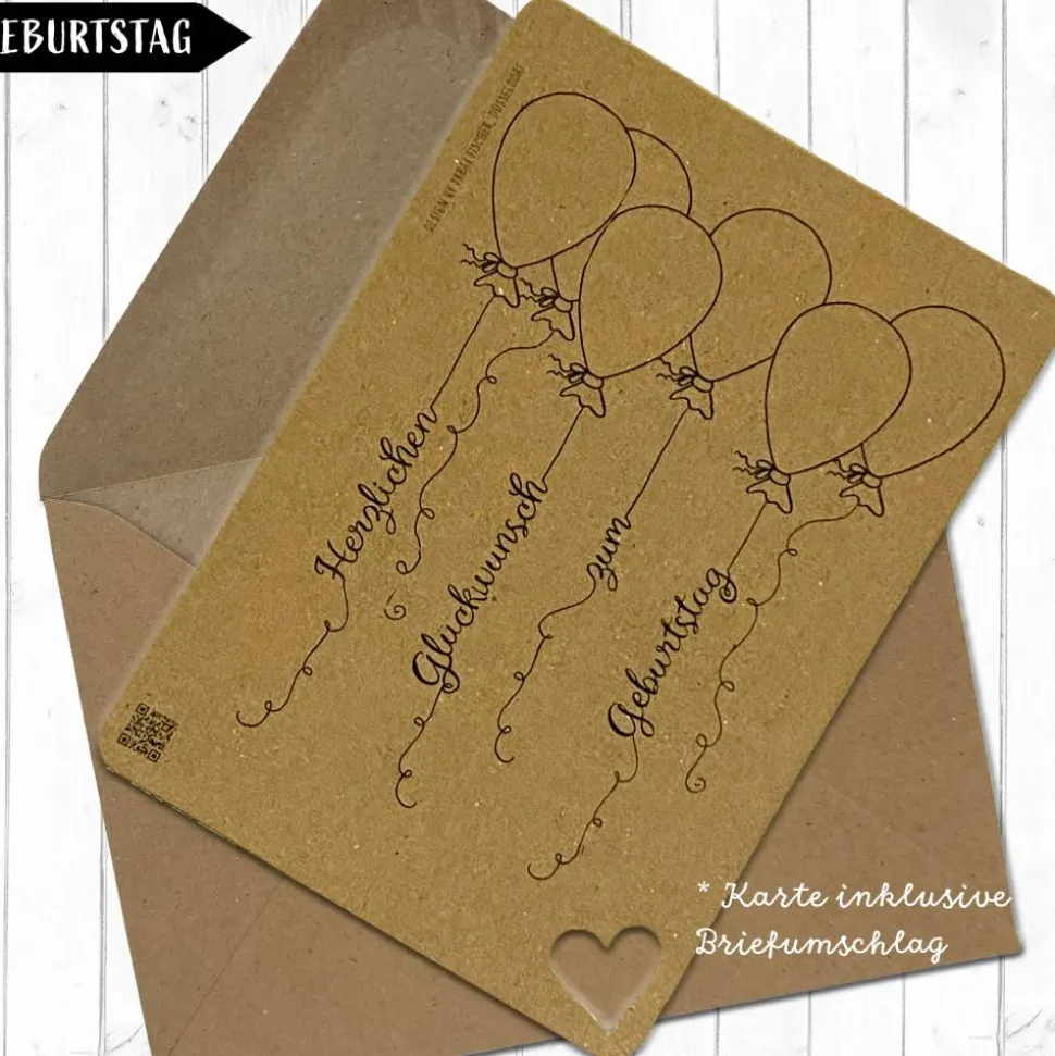 Geburtstag-Karte inklusive Briefumschlag