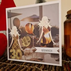 Geburtstagkarten für Frauen / 30. Geburtstag / Geburtstagskarte 30er / Geburtstagskarten 30 Jahre / Karte zum 30ziger