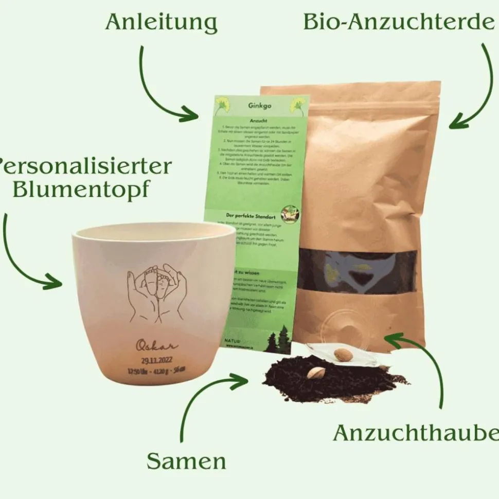 Geburtstagsgeschenk - Blumentopf graviert - 6. Geburtstag