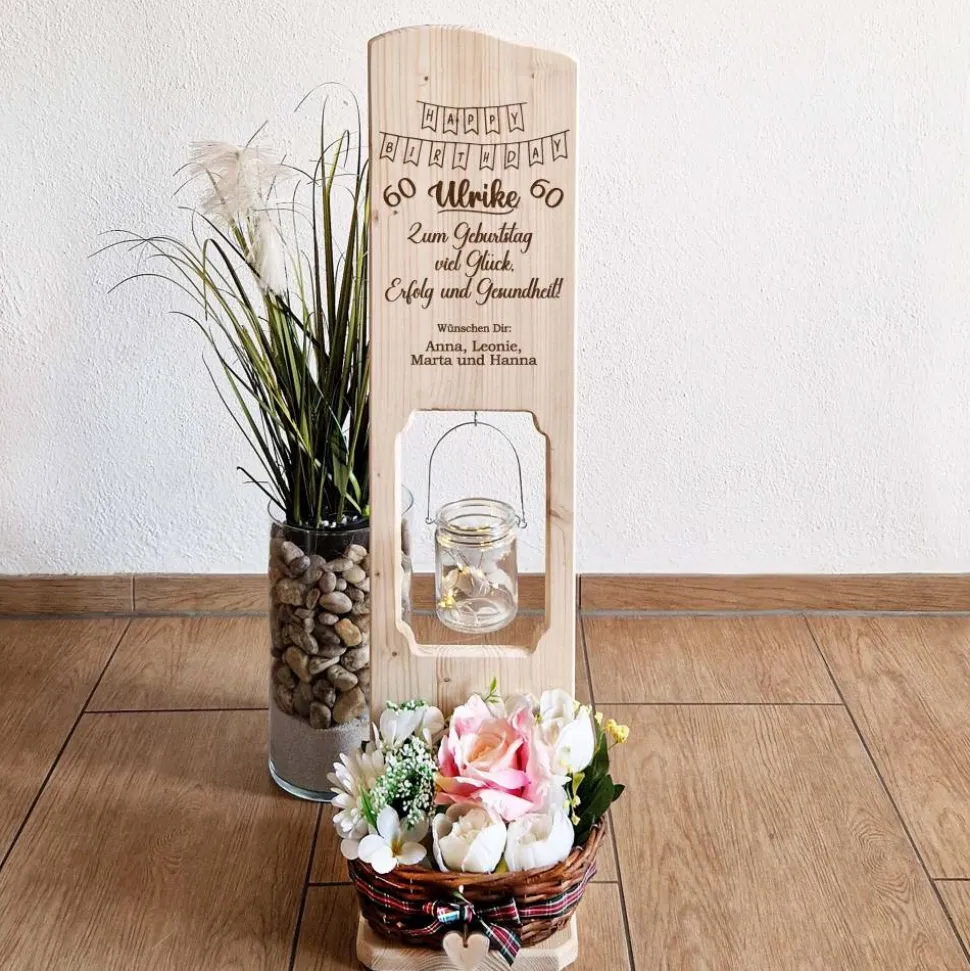 Geburtstagsgeschenk Holzschild personalisiert mit Namen und dem Alter ( Jedes Alter)
