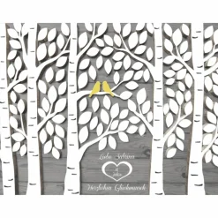 Geburtstagsgästebuch Leinwand – emotional mit Fingerabdrücken & Widmungen Geburtstagsgeschenk Gästebuch