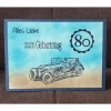 Geburtstagskarte " Alles Liebe zum Geburtstag und 80ziger " Oldtimer , VintageLook