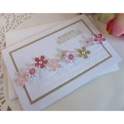 Geburtstagskarte / blütenreiche Glückwunschkarte