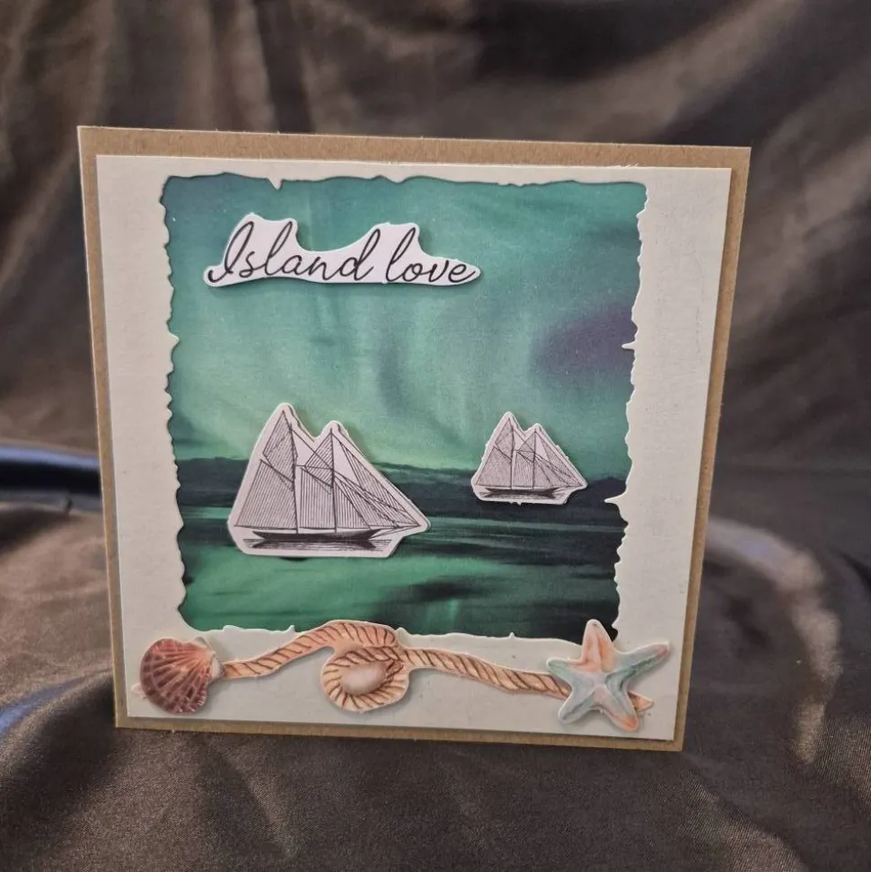 Geburtstagskarte / Bootmotiv / Muschelmotiv / maritime Grüße / maritime Freude / Geburtstagsgeschenk