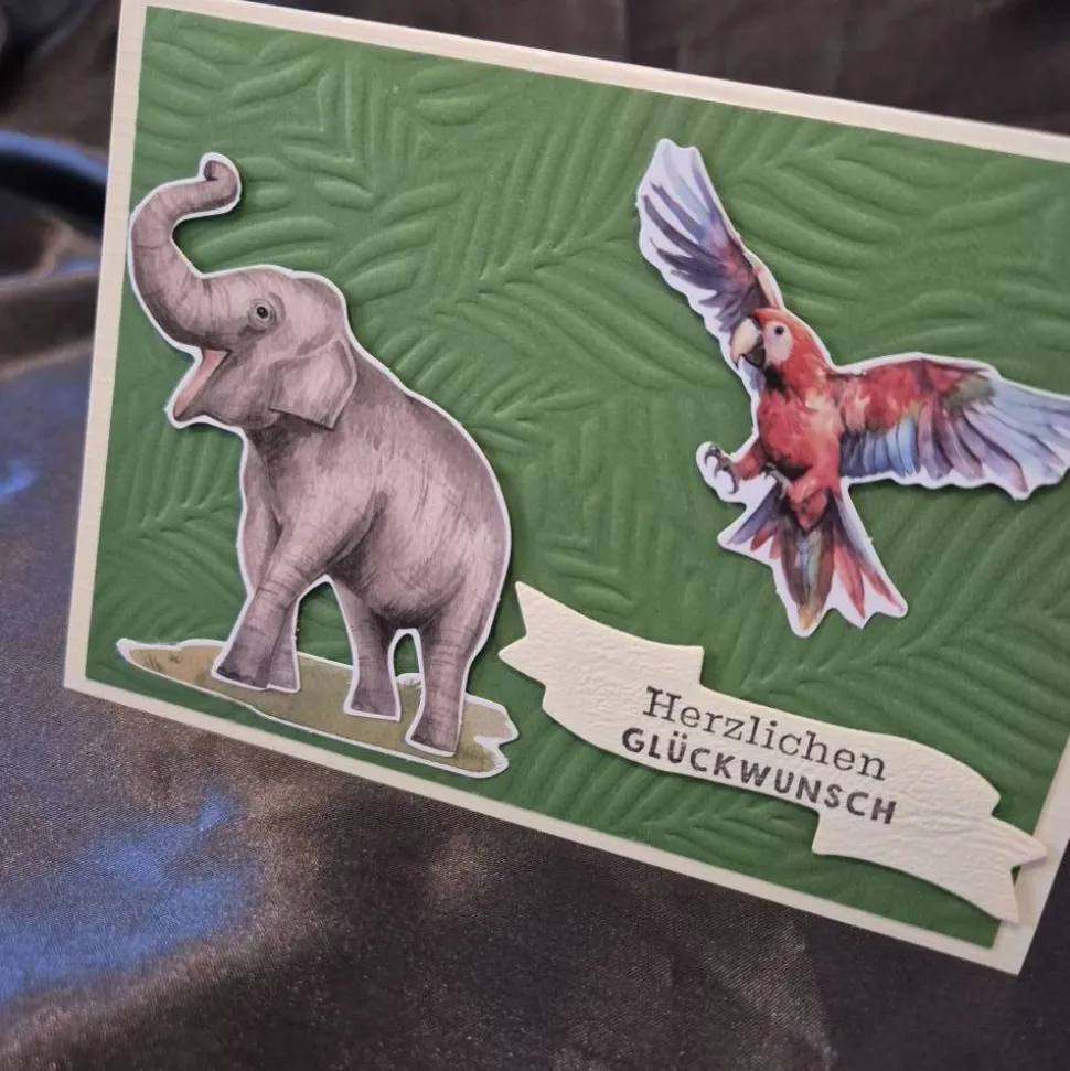 Geburtstagskarte / Elefantmotiv / Herzlichen Glückwunsch / Besondere Anlässe / Einzigartige Geburtstagskarte / Elefanten