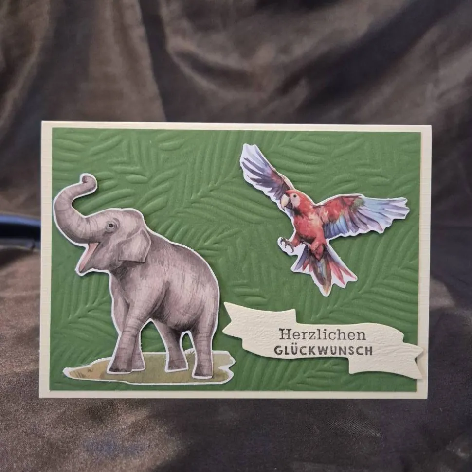 Geburtstagskarte / Elefantmotiv / Herzlichen Glückwunsch / Besondere Anlässe / Einzigartige Geburtstagskarte / Elefanten
