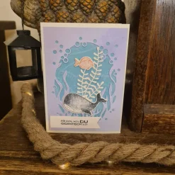 Geburtstagskarte - Für dich , weil du gigantisch bist - Wal - Fische