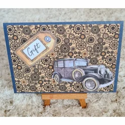 Geburtstagskarte " Geschenk " Auto , VintageLook