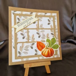 Geburtstagskarte - Herbstgefühl per Post - Blätter - Kürbis