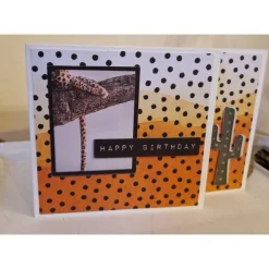 Geburtstagskarte / Leopard / Kaktus / Tiermotiv Geburtstagskarte / Leopard Design Geburtstagskarte