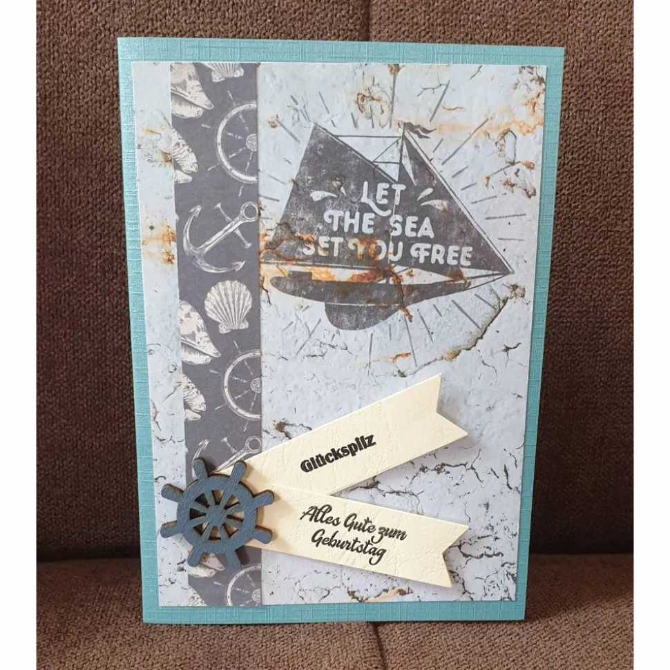 Geburtstagskarte " Maritim  " Alles Gute zum Geburtstag