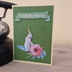 Geburtstagskarte / Papagei / Wald / Papagei Geburtstagsmotiv / Geburtstagskarte mit Papagei / Papagei Geburtstagskarte