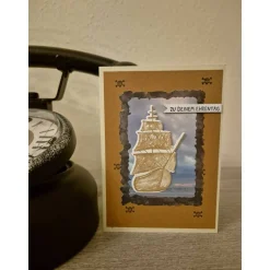 Geburtstagskarte / Schiff / Meer / Maritim Gruß / Seefahrt / Segelkarte / Geschenk