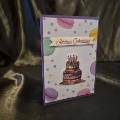 Geburtstagskarte / Tortenmotiv / schöner Geburtstag / bunte Geburtstagskarte / Karte