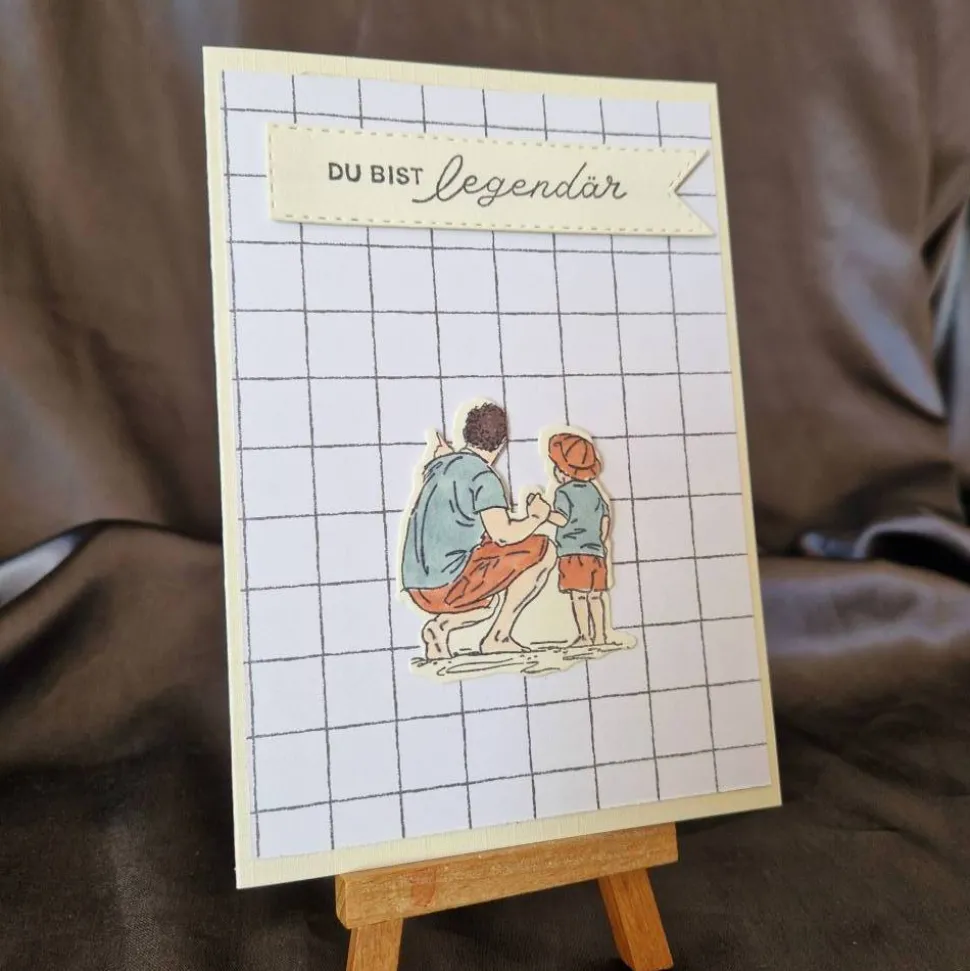 Geburtstagskarte - Vatertagskarte - Du bist legendär - Vater und Sohn