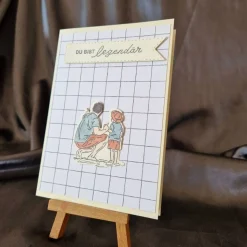 Geburtstagskarte - Vatertagskarte - Du bist legendär - Vater und Sohn